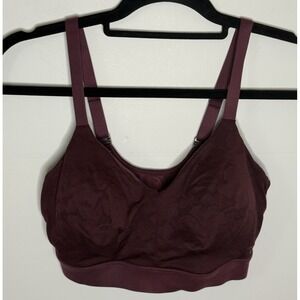 Tommy John‎ Second Skin Triangle Lace Plum Wireless Bralette Bra Women's Medium